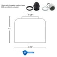 thumbnail image 4 of Kira Home Luxe 9" Glass Shade, Replacement Glass, 1-5/8" Fitter Opening for Threaded Medium Base Socket, 8" x 8.75", (1), 4 of 8
