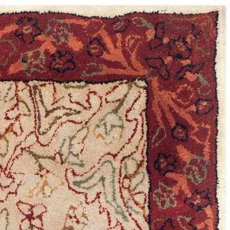 Heriz Persian Wool Area Rug - Safavieh Persian Legend Leandre Hand-Tufted New Zealand Wool Area Rug, Ivory/Rust