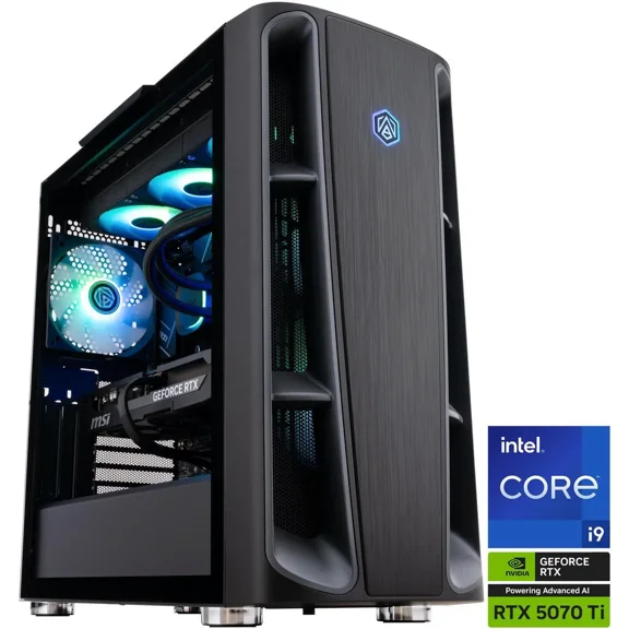 ABS Kaze II Aqua Gaming PC - Windows 11 - Intel Core i9-14900KF - RTX 5070 Ti 16GB - DLSS 4 - AI-Powered Performance - 32GB DDR5 6400 - 2TB M.2 SSD