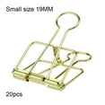 thumbnail image 3 of transemion 20 Pieces Metal Paper Clip Electroplated Solid Color Replacement Home School Examination Papers Clips Accessories Gold 19mm, 3 of 9