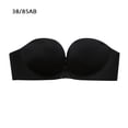 thumbnail image 1 of Sujetador sin tirantes para mujer, ropa interior invisible antideslizante, soporte inalámbrico, adhesivo en el pecho para vestido de novia, negro, 38 / 85AB Yuarrent AP001168-04B, 1 of 7