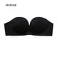 thumbnail image 1 of Sujetador sin tirantes para mujer, ropa interior invisible antideslizante, soporte inalámbrico, adhesivo en el pecho para vestido de novia, negro, 38 / 85AB AweSitey AP001168-04B, 1 of 7