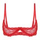 thumbnail image 3 of Lencería para mujer, sujetador de copa abierta con pecho, encaje Floral transparente, con aros, sujetadores sexis sin forro, Tops, ropa interior con cuello Halter y pecho descubierto, 3 of 5