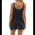 thumbnail image 3 of Conjunto de 2 Piezas de Crochet para Mujer, Camiseta de Tirantes de Punto Calado Y2K, Minifalda, Ropa de Playa de Verano. Negro S, 3 of 10