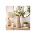 thumbnail image 2 of Modern 3D Printed Porcelain Vase for Living Room Decor - Decorative Home Accent for Bedroom and Office Styling - Tall Flower Vase for Coffee Table and House Styling - 17", Tan & Ivory, 2 of 12