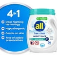 thumbnail image 2 of Mighty Pacs Laundry Detergent Free Clear Odor Relief, Tub, 56 Count, 2 of 5
