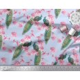 thumbnail image 3 of Soimoi Poly Georgette Fabric Floral & Peacock Bird Print Sewing Fabric Yard 52 Inch Wide, 3 of 3