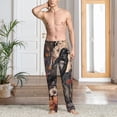 thumbnail image 2 of Balery Moonlit Crow Blossoms Pantalones de pijama para hombre, pijama ultraligero, pantalón de descanso-X-Large, 2 of 6