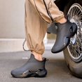 thumbnail image 3 of Rain Boots Women Non- Rubber High Top Unisex Rain Shoes Women Rain Boots (Grey 6.5), 3 of 5