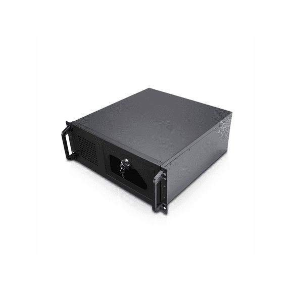 Rosewill 4U Server Chassis Rackmount Case | 7 3.5" Bays, 2 5.25" Devices| ATX, CEB Compatible | 1 120mm PWM Fan, 2 80mm PWM Fans | 2x USB 3.0 | Front Panel Lock and Key | Silver/Black - RSV-R4100U