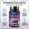 thumbnail image 5 of Vitamin D with K2 (MK-7) - Vitamin D3 5000IU (125mcg) Per Serving - D3K2 Complex Supplement for Bone, Teeth, Muscle, Calcium Absorption, Immune Support & Heart Health - Bottled in USA - 240 Softgels, 5 of 9