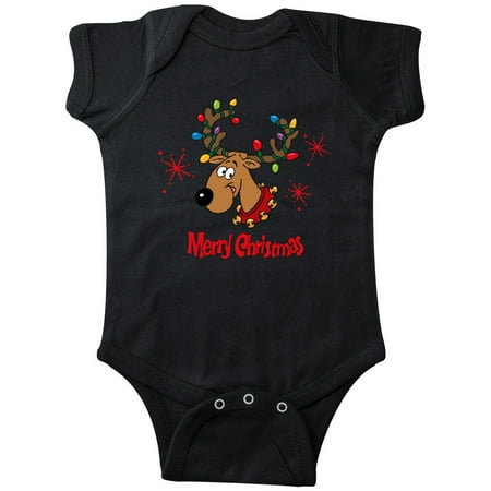 

Inktastic Merry Christmas Reindeer Gift Baby Boy or Baby Girl Bodysuit