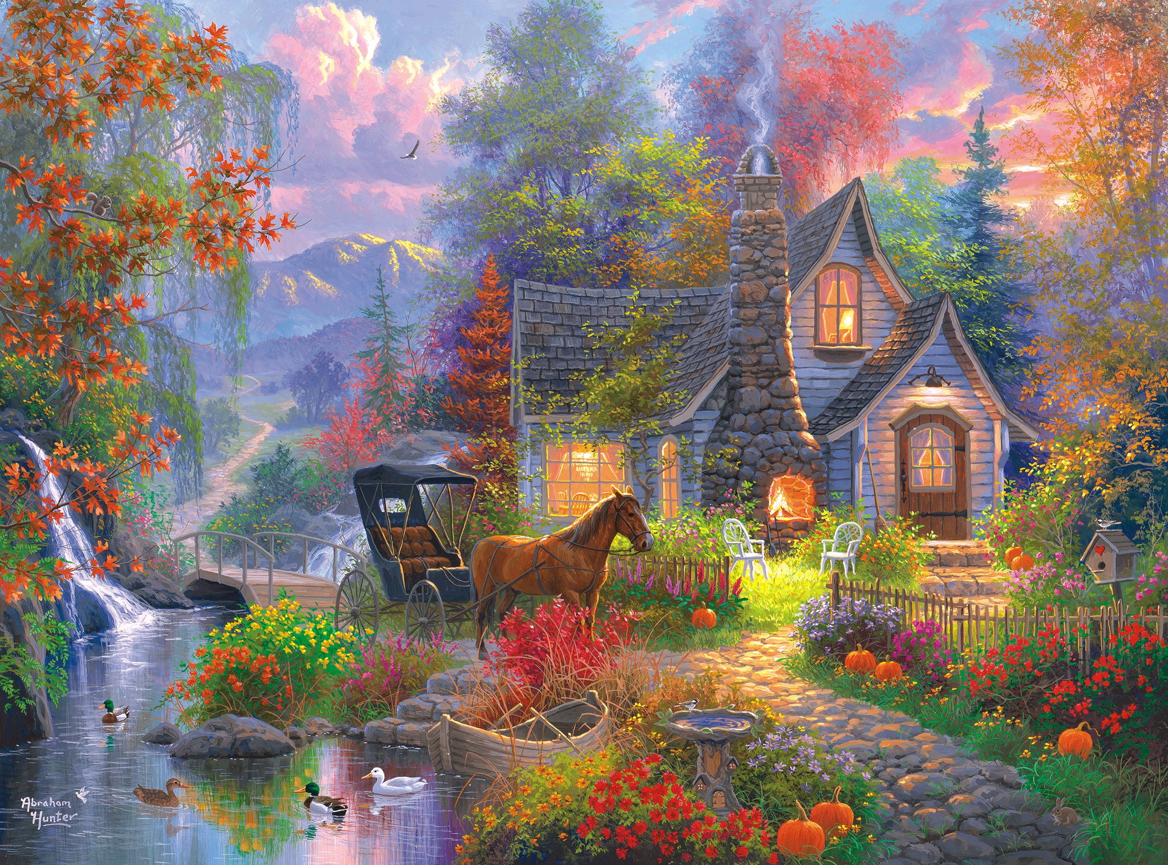 Abraham Hunter 1000 PC Jigsaw Puzzle Fairytale Cottage & for sale online 