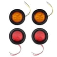 thumbnail image 2 of 4 luces indicadoras LED redondas de 2 pulgadas, luz de posición lateral, lente roja y amarilla con tubo termorretráctil para remolques de camiones., 2 of 14