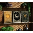 thumbnail image 4 of Singg 3pcs Sun Moon and Star Tarot Card Wall Art Vintage Celestial Posters Artwork Gothic Astrology Painting Pictures Wall Decor for Bedroom Living Room Study Room Home Decoration Unframed, 4 of 6