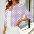thumbnail image 6 of Gamivast Bolero Shrugs for Women Polka Dot 3/4 Sleeve Open Front Cropped Cardigan Lightweight Casual Dress Cover Up Vintage Style Tops for Spring Summer Vacation Wear, 6 of 6