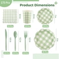 thumbnail image 2 of 175pcs disposable paper tray set, with knife, fork, spoon for the party, 2 of 2