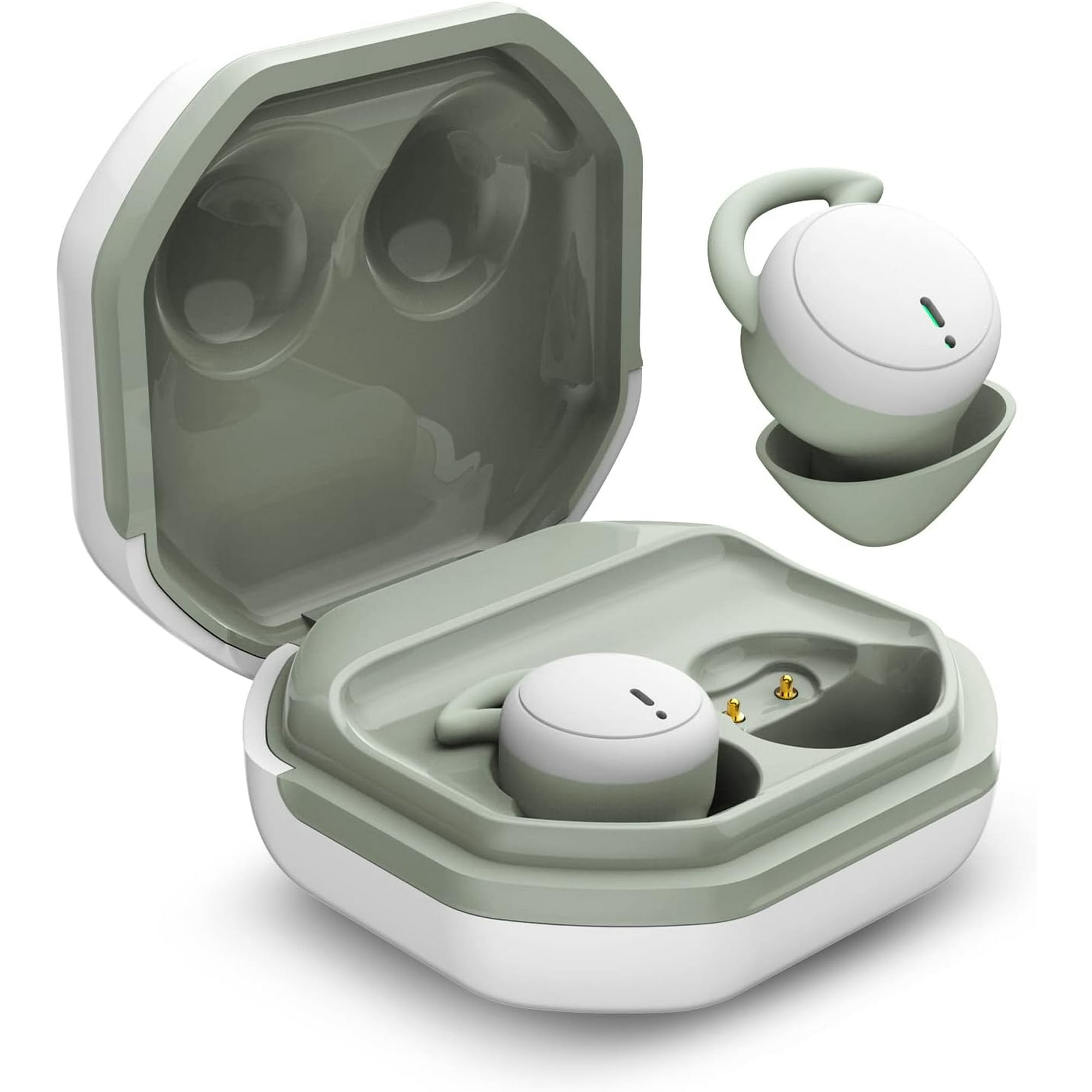 MUSICOZY Sleep Earphones Bluetooth Sports Headphone, Wireless Music Sleeping Headphones Noise-Canceling Earbuds Mini Earphones Bluetooth 5.3 Hidden Headphones for Side Sleepers/Work,Green