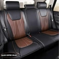 thumbnail image 3 of Maidao Car Seat Covers Leather Full Set for Lexus for IS/Altezza 1999-2013 5 Seats Breathable, Waterproof with Anti-Slip Full Backrest Seat Protectors Black and Brown, 3 of 9