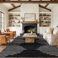 thumbnail image 6 of World Rug Gallery Bohemian Stripe Area Rug - BLACK 7'10"x10', 6 of 8