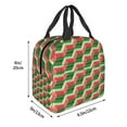 thumbnail image 3 of Honeii Geometric Watermelon Print Lunch Bag Women, Lunch Box Lunch Bag for Women Adult Men, Small Leakproof Cute Lunch Tote Large Capacity Reusable, 3 of 8