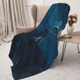 thumbnail image 3 of Hirioo Lonely Night Wolf for Flannel Blanket, Cozy and Warm Throw for Bed or Couch ,Perfect for All Seasons-40"x30", 3 of 6