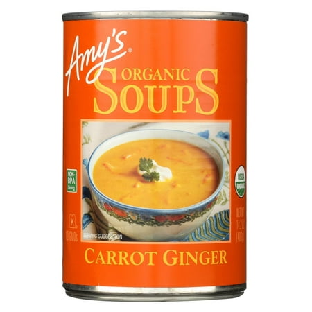 Amy's Soup Organic Carrot Ginger - Case Of 12 - 14.2 (Best Ever Carrot Ginger Soup Recipe)