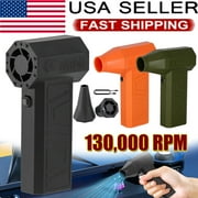 CURUK Mini Air Blower with Extra Nozzle 130000RPM Turbo Jet Fan 52m/s Electric Blower Blowing Dust Dryer Green