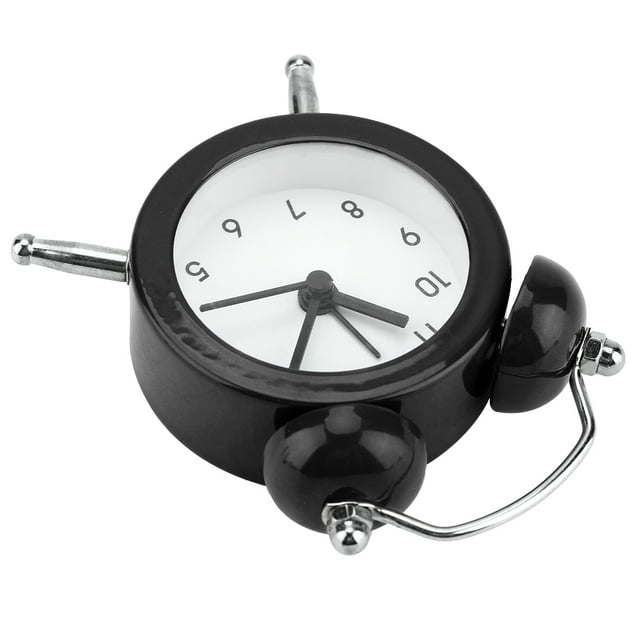 Fdit Portable Alarm Clock for Student,3Inch Portable Fashion Mini Metal Digital Alarm Clock with Battery Exquisite for Student Home, Alarm Clock with Battery