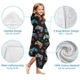 thumbnail image 7 of Colorful Controllers Games Icons Black Pattern Hooded Bath Towel，60"x35" for Ages 3 To 12 Kids, Quick Dry Lightweight Soft Microfiber Hood Beach Towel Cover Up for Kids, 7 of 7