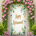 thumbnail image 6 of Green Leaves Happy Retirement Banner Botanical Design Nature Theme Backdrop for Retirement Celebration Indoor Party Event Decoration, 6 of 8