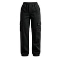 thumbnail image 4 of Admvng Womens Cargo Pants Elastic Waistband Comfortable Casual Hiking Work Pants, 4 of 9