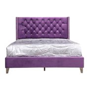 Glory Furniture Julie G1921-QB-UP Queen Upholstered Bed, Purple