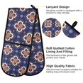 thumbnail image 4 of Dailycode Double Sided Oven Mitt with Loop Heat Resistant Kitchen Long Potholders 7" x 35" Folk Art Arabesque, 4 of 6