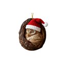 thumbnail image 1 of Adorno Navideño Plano de Acrílico para Árbol de Navidad, Ideal Como Regalo para Mascotas | Estilo Rústico | Regalo Perfecto para Navidad o Inauguración de Casa | para Colgar Directamente | Elegante C, 1 of 1