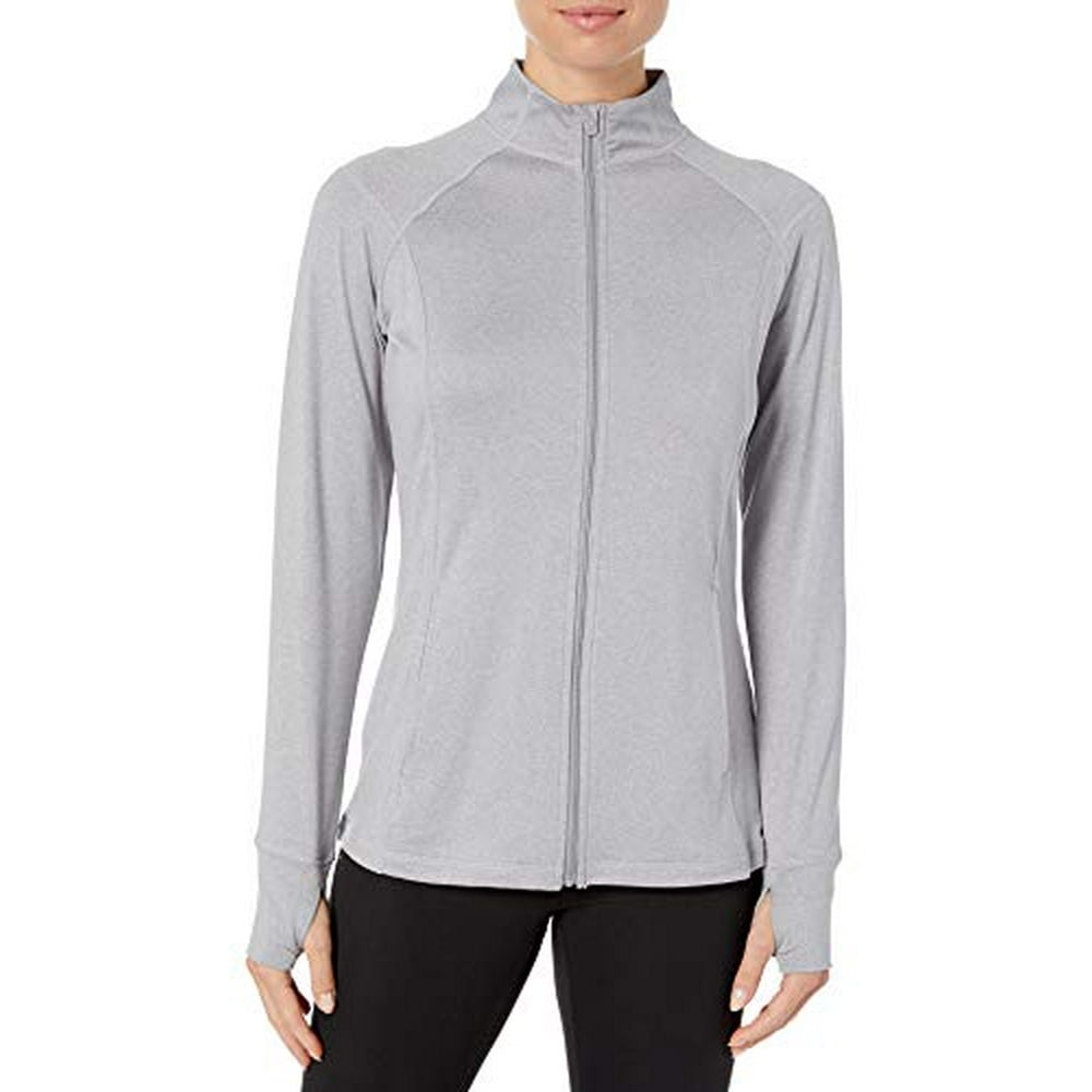 Danskin Danskin Women's ZipUp Jacket, Light Heather Grey03109