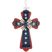 Patriotic Wooden Wall Cross Home Decoration Indoor Outdoor 4th of July