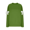 thumbnail image 5 of Tweang Long Sleeve Sweatshirt for Women's Winter Tops Light Weight Sweatshirt for Women Pullover Hoodies Sweaters Plus Size Sweaters Long Sleeve Shirts for Women Green 5xl, 5 of 6