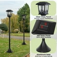 thumbnail image 3 of 2PCS Solar Post Light Outdoor Vintage Solar Lamp Post Light Aluminum Casting for Lawn Yard Pathway Garden Gates, 3 of 11