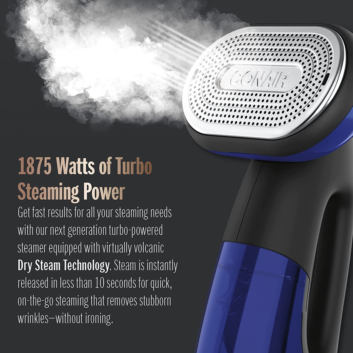 Conair 2in1 Hand Held Steamer and Iron for Clothes, Turbo