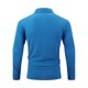 thumbnail image 4 of Blusa y camisa de manga larga con cuello vuelto para hombre, camisa deportiva de color liso con solapa y botones, blusa de poliéster de manga larga con solapa para hombre, 4 of 8