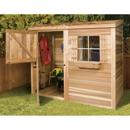 cedar shed 8 x 4 ft. bayside wood storage shed - walmart.com