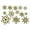 Metallic Gold, variant on Large Snowflake Designs Vinyl Decals Stickers (Set of 13), 8-2.5 , Metallic Gold