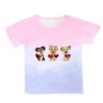 thumbnail image 3 of Gerichy Girls Graphic Print T-Shirt Girls Valentines Day Shirts Fashion Valentines Day Cute Valentines Printed Short Sleeve Crewneck Summer Tops, 3 of 4