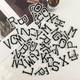 thumbnail image 3 of 72 Pcs Black Alphabet and Numbers Iron-on Letters Varsity Decorative Repair Patches Numbers 0-9 Applique Embroidered Patch A-Z Letters Iron-on for Clothing Handbags Shoes Hats By Scheam, 3 of 7