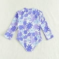 thumbnail image 6 of URMAGIC URMAGIC Toddler Little Girls Long Sleeve 1-Piece Rashguard UPF 50+ Swimsuit Bathing Suit/Blue Daisy, 6 of 6
