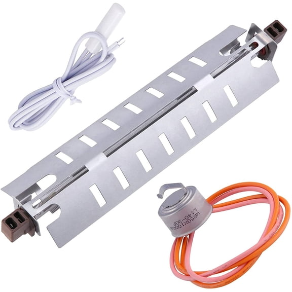 WR51X10055 Refrigerator Defrost Heater, WR55X10025 Temperature Sensor and WR50X10068 Defrost Thermostat Replacement - Compatible with GE Hotpoint Refrigerators