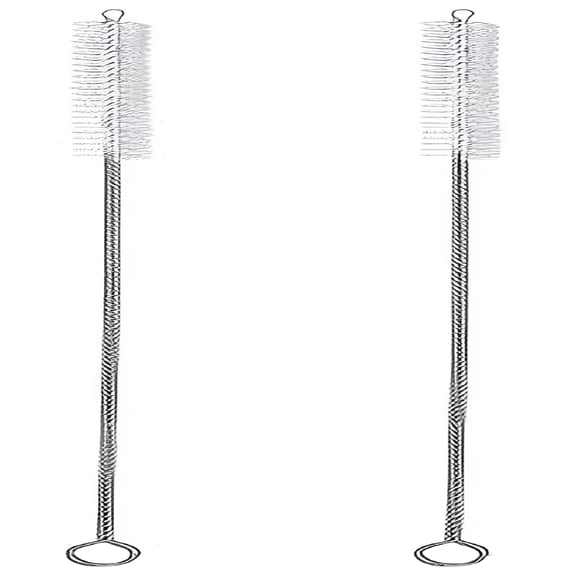 ACDANC 2 Straw Cleaning Brush BPA Free Heavy Bristle Cleaner Washing Ss Drink Straws Spout Glass Mini Micro Pipe Straw Cleaner Brush Extra Long