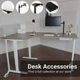 thumbnail image 3 of Progressive Desk Warm White, Grey Frame Adjustable Height Standing Desk, 3 of 5
