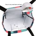 thumbnail image 6 of FORMRS Womens Canvas Tote Bag with Zipper Inner Pocket Shoulder Handbag, Pink Geometric, 6 of 7